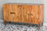 Antique Indian Reclaimed Hand Liberty Solid Wooden Sideboard Natural 137x45x81cm A0327